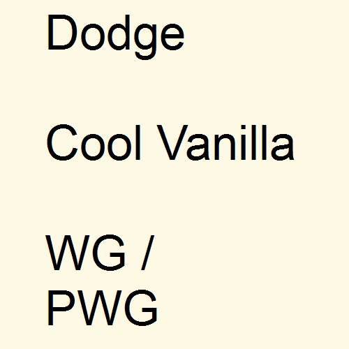 Dodge, Cool Vanilla, WG / PWG.